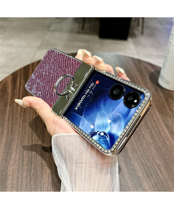 Coque Xiaomi Mix Flip 5G Deluxe avec Anneau et Strass