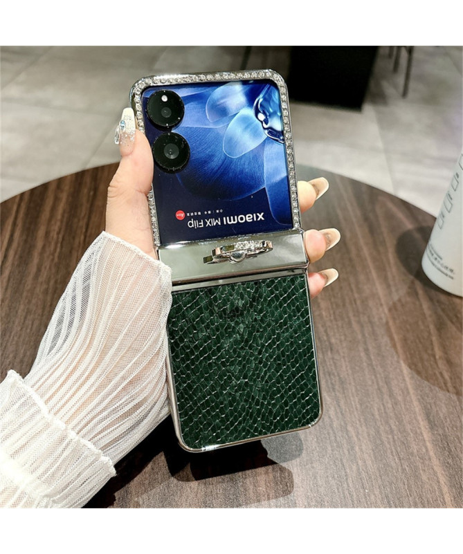 Coque Xiaomi Mix Flip 5G Deluxe avec Anneau et Strass