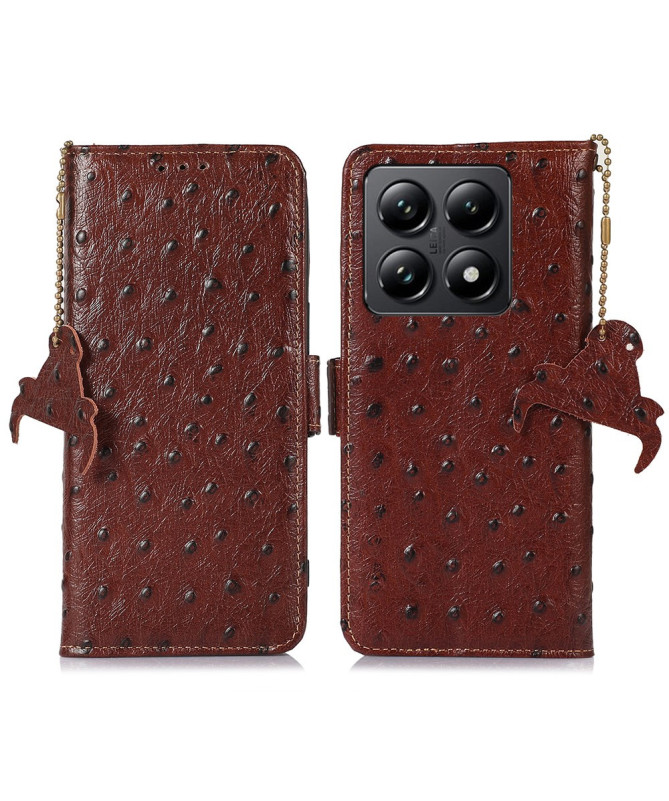 Housse Xiaomi 14T Pro Cuir Effet Peau D'Autruche