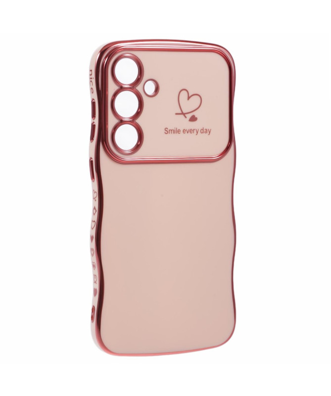 Coque Samsung Galaxy S24 FE avec Bords Ondulés et Finition Dorée