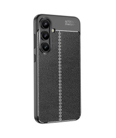Coque Samsung Galaxy S24 FE Texture Litchi - Noir