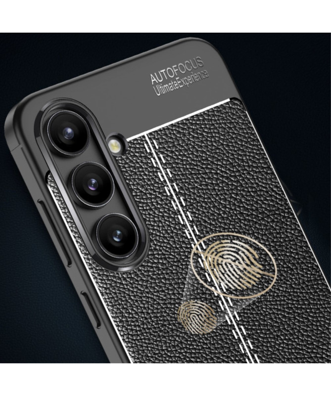 Coque Samsung Galaxy S24 FE Texture Litchi - Noir