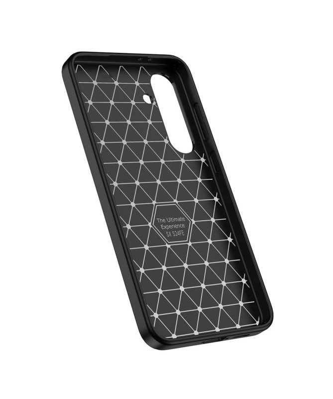 Coque Samsung Galaxy S24 FE Texture Litchi - Noir