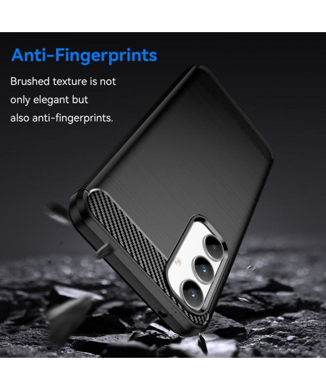 Coque Samsung Galaxy A35 5G effet brossé silicone