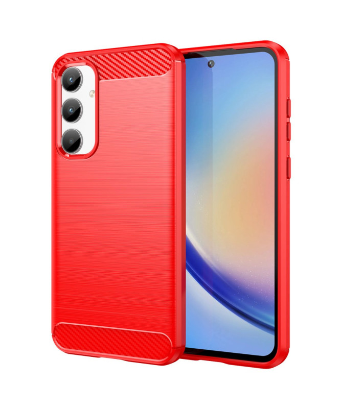 Coque Samsung Galaxy A35 5G effet brossé silicone