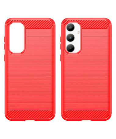 Coque Samsung Galaxy A35 5G effet brossé silicone Rouge - photo 6