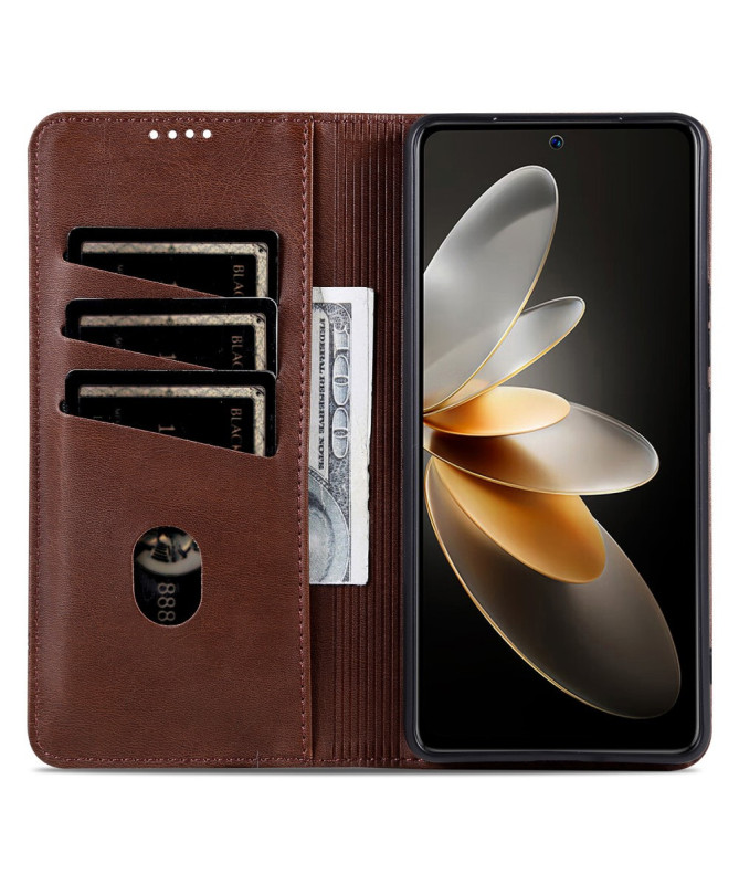 Étui Oppo Reno 12 Pro 5G portefeuille AZNS simili cuir