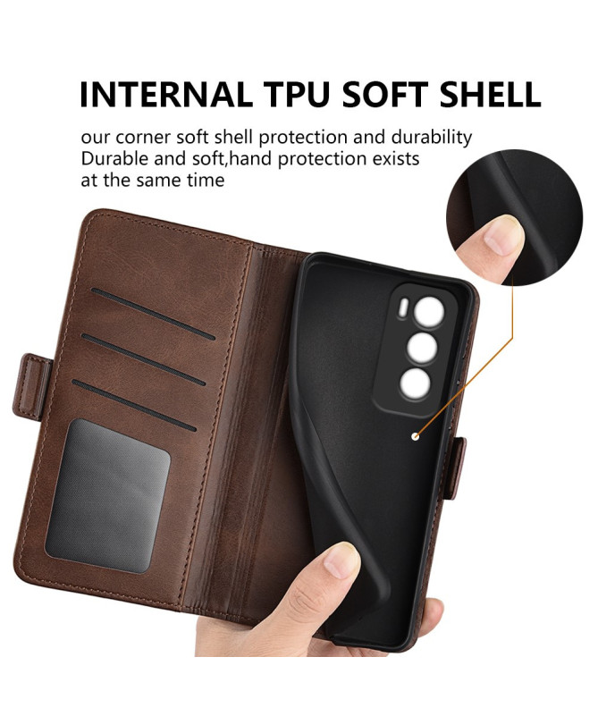 Étui Oppo Reno 12 Pro 5G - Portefeuille Simili Cuir Mat