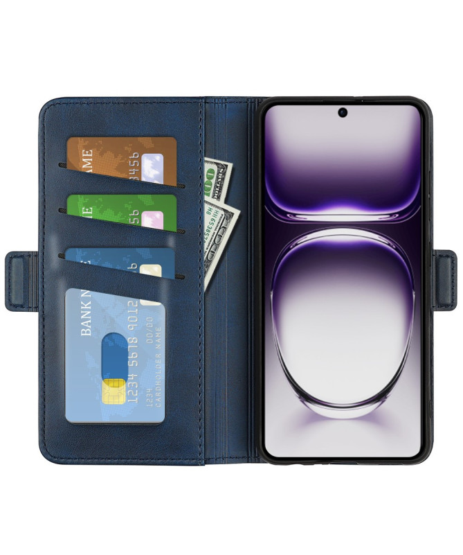 Étui Oppo Reno 12 Pro 5G - Portefeuille Simili Cuir Mat