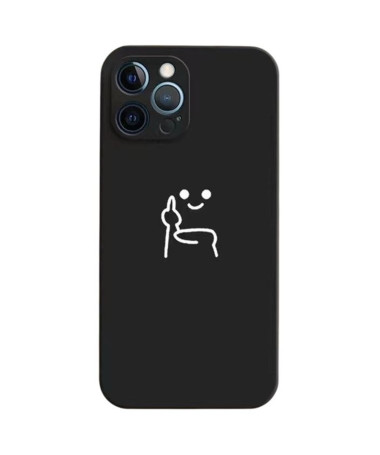 Coque iPhone 15 Pro Max Ligne Minimaliste Noir