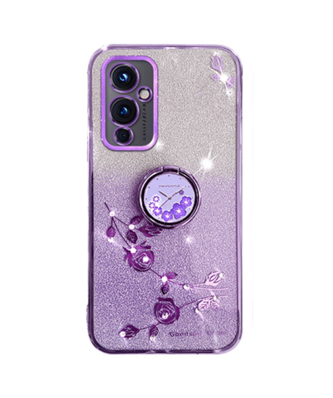 Coque OnePlus 9 Glamour Glitz avec Anneau