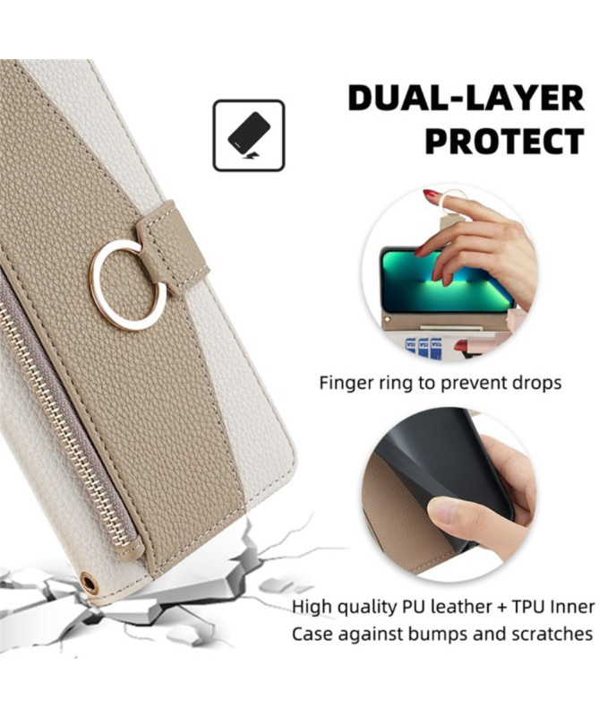 Housse OnePlus 9 luxury portefeuille avec chaîne