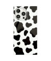 Coque iPhone 13 Pro Max Motif Vache Noir et Blanc