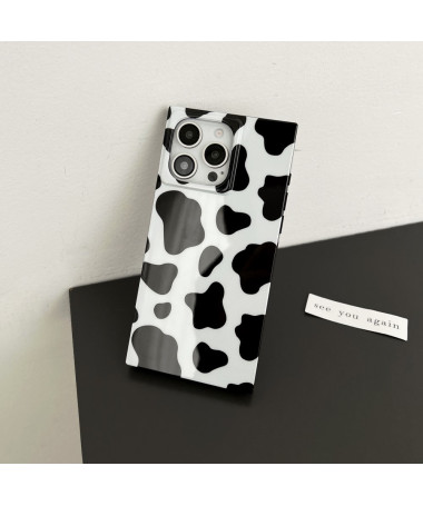 Coque iPhone 13 Pro Max Motif Vache Noir et Blanc