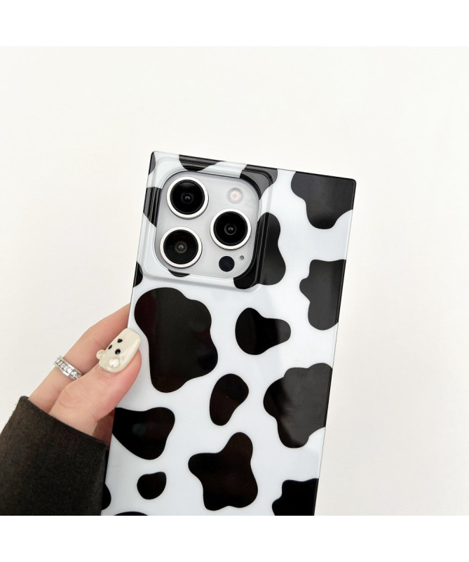 Coque iPhone 13 Pro Max Motif Vache Noir et Blanc