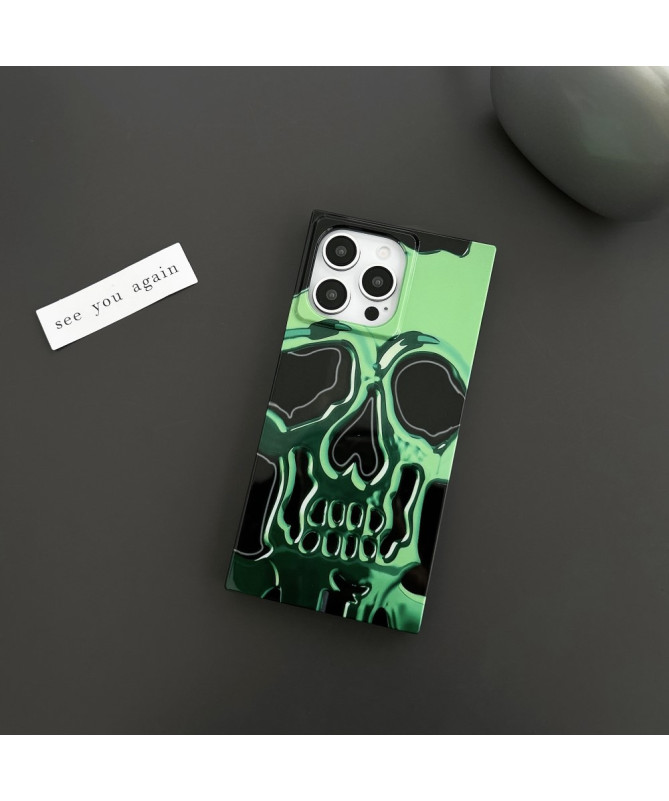 Coque iPhone 13 Pro Max Crâne Vert