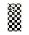 Coque iPhone 13 Pro Max Damier Noir et Blanc