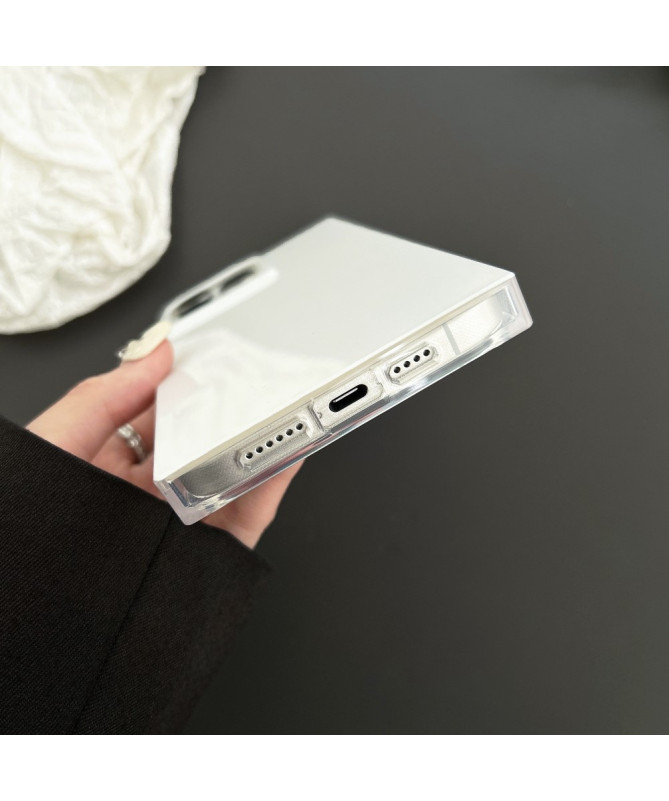 Coque iPhone 13 Pro Max Minimaliste Blanc Brillant