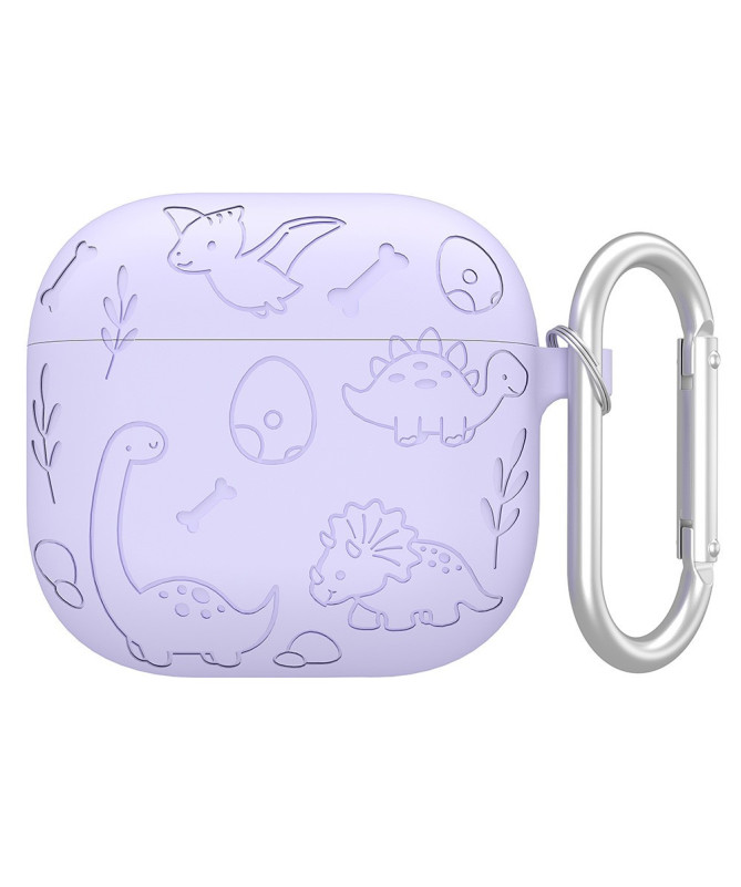 Coque AirPods 4 Design Dinosaure avec Mousqueton