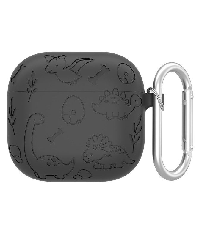 Coque AirPods 4 Design Dinosaure avec Mousqueton