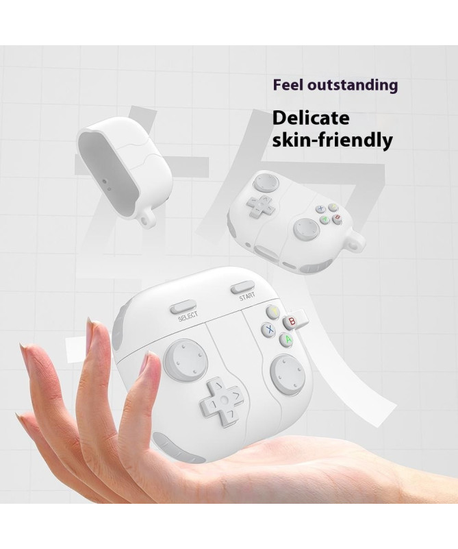 Coque AirPods 4 Design Manette de Jeu avec Mousqueton