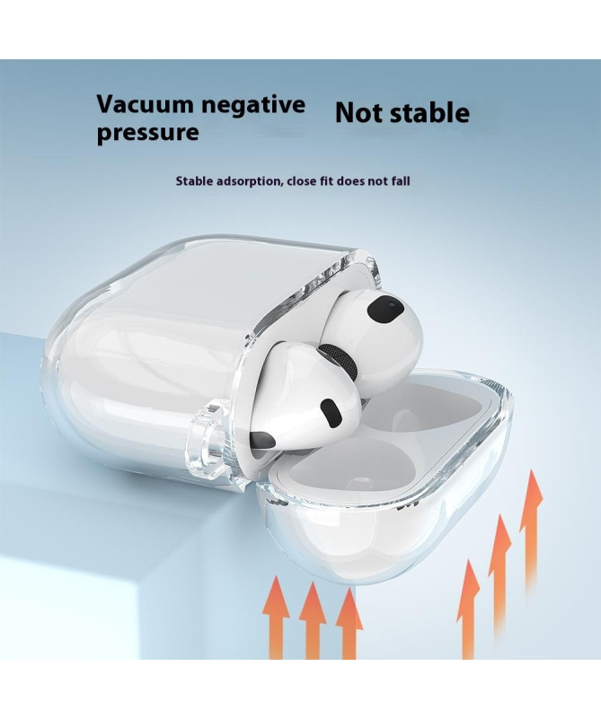 Coque AirPods 4 Transparente Anti-Choc avec Mousqueton