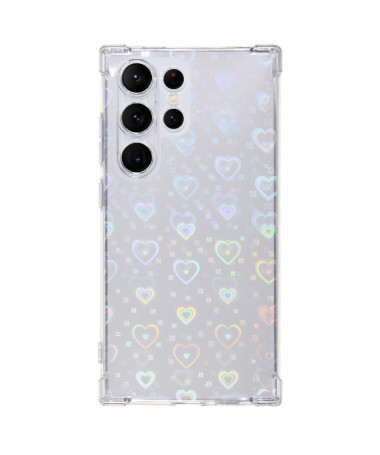 Coque Samsung Galaxy S24 Ultra Aura Crystal Holo Hearts