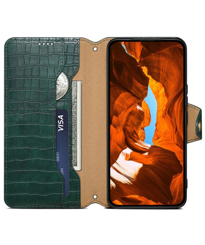 Housse iPhone X / XS Simili Cuir Texture Crocodile