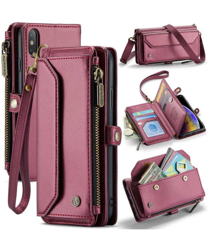 Housse iPhone X / XS Bandoulière avec Fermeture Zippée