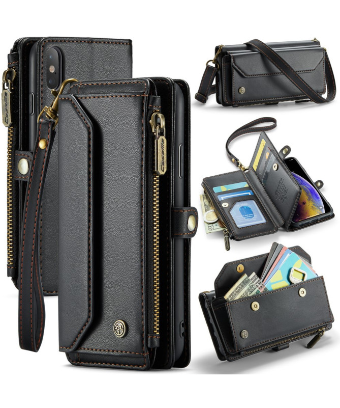 Housse iPhone X / XS Bandoulière avec Fermeture Zippée