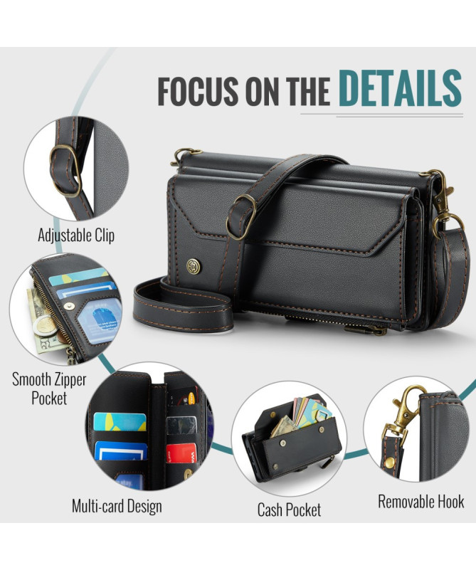 Housse iPhone X / XS Bandoulière avec Fermeture Zippée