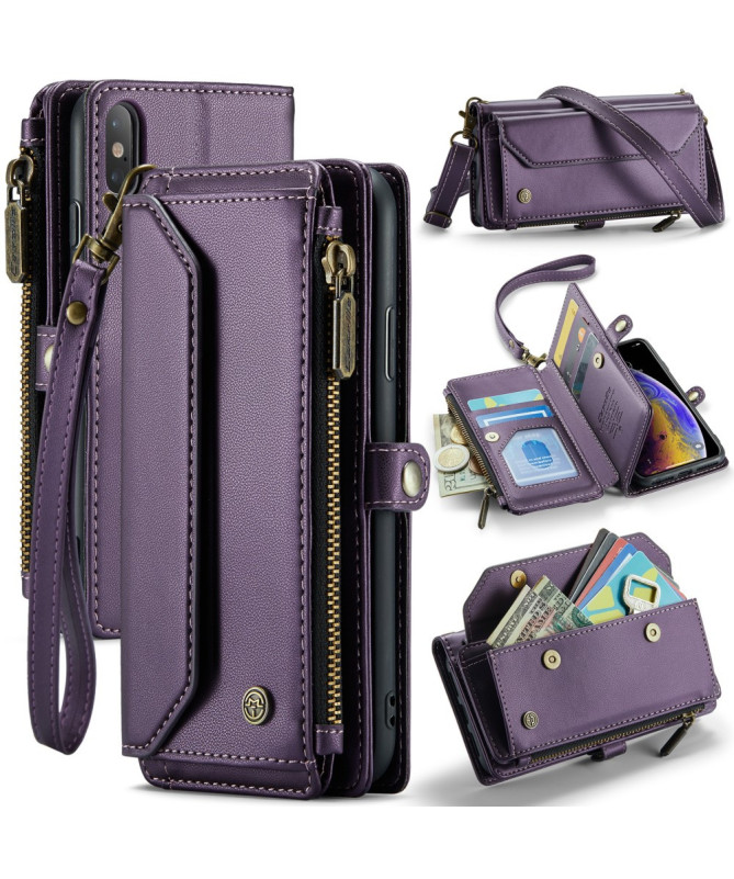 Housse iPhone X / XS Bandoulière avec Fermeture Zippée