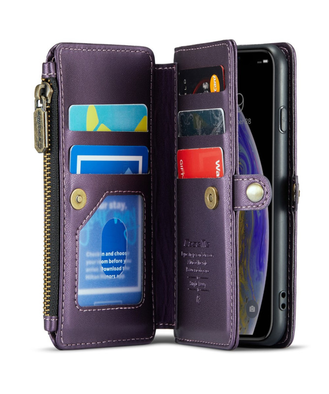 Housse iPhone X / XS Bandoulière avec Fermeture Zippée