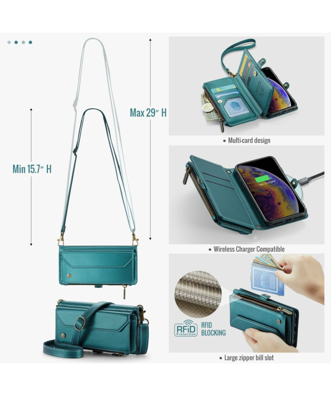 Housse iPhone X / XS Bandoulière avec Fermeture Zippée