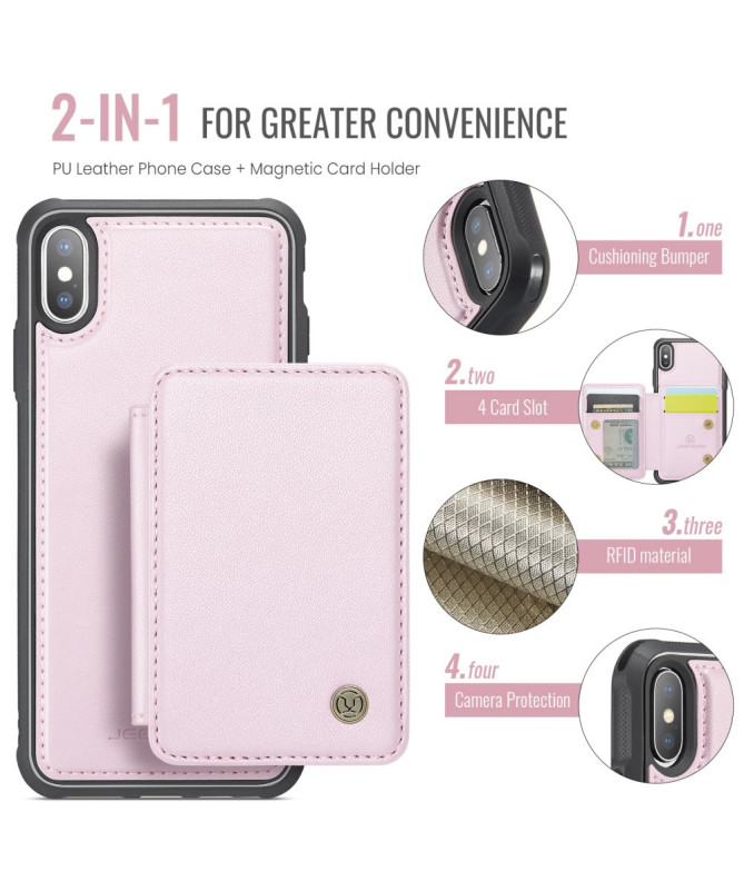 Coque iPhone X / XS 2-en-1 Détachable avec Porte-cartes et Support