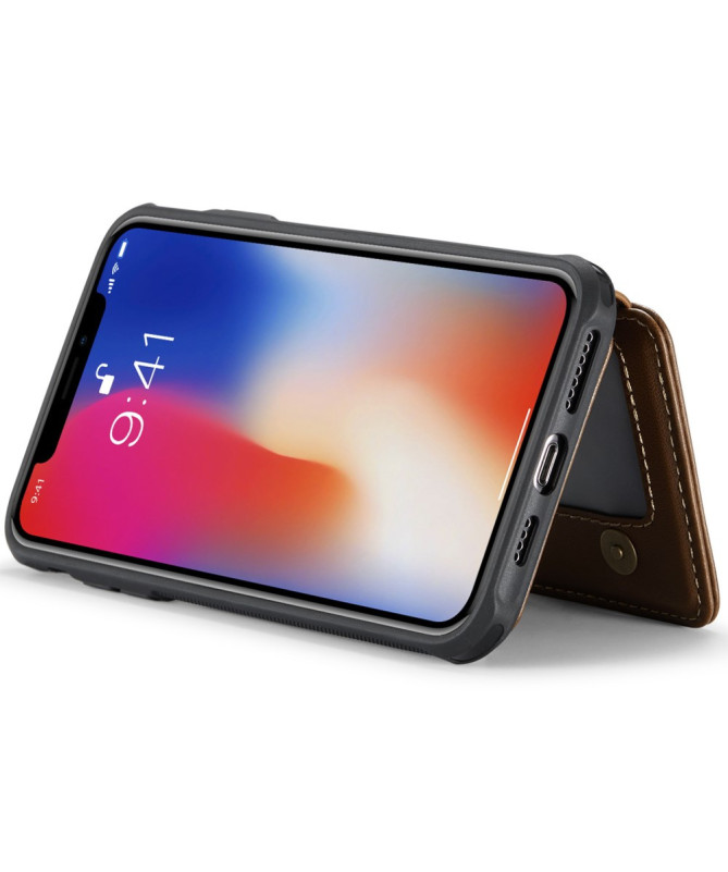 Coque iPhone X / XS 2-en-1 Détachable avec Porte-cartes et Support