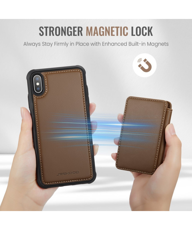 Coque iPhone X / XS 2-en-1 Détachable avec Porte-cartes et Support