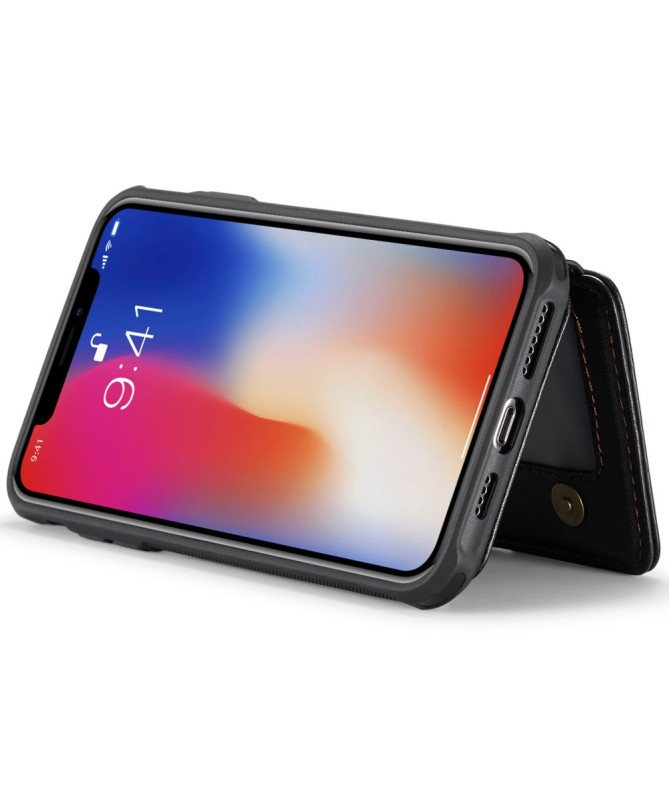 Coque iPhone X / XS 2-en-1 Détachable avec Porte-cartes et Support