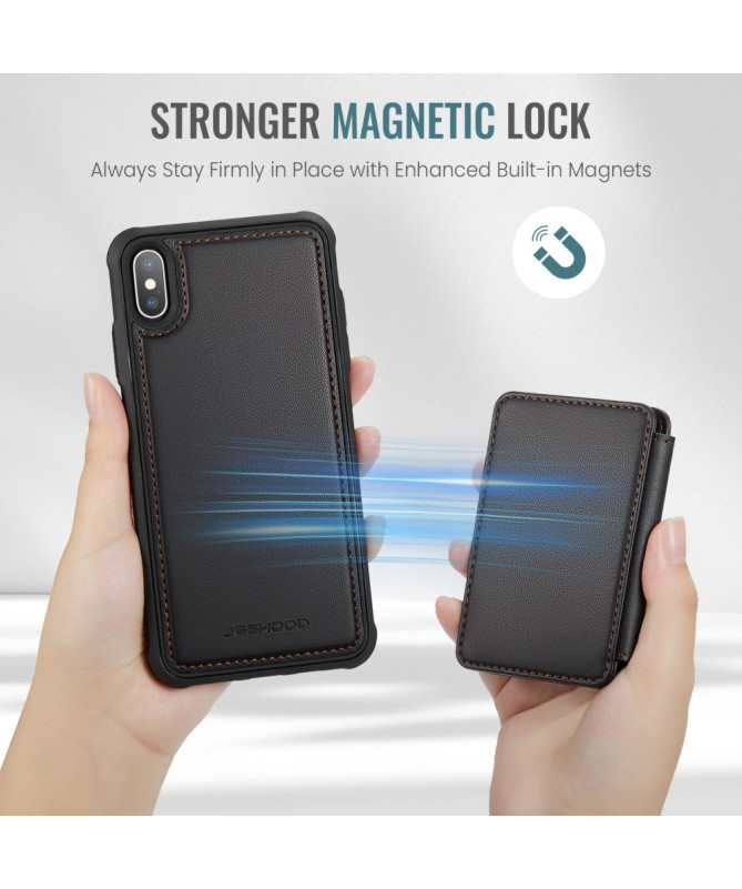 Coque iPhone X / XS 2-en-1 Détachable avec Porte-cartes et Support