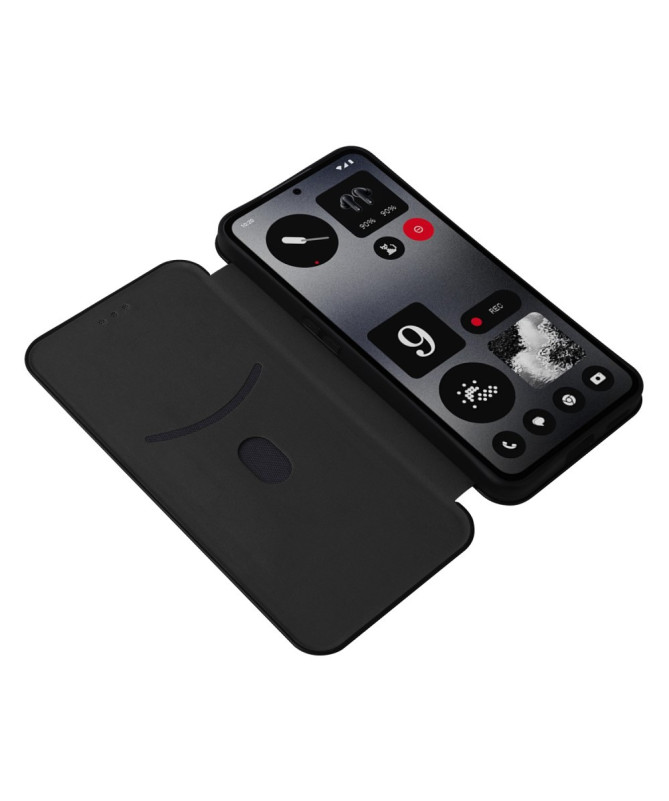 Flip Cover Nothing CMF Phone 1 design fibre de carbone