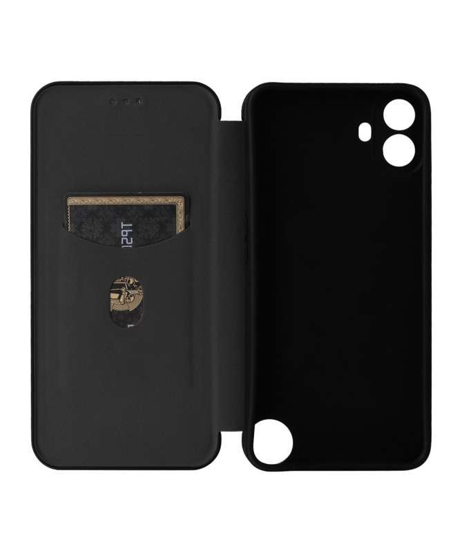 Flip Cover Nothing CMF Phone 1 design fibre de carbone