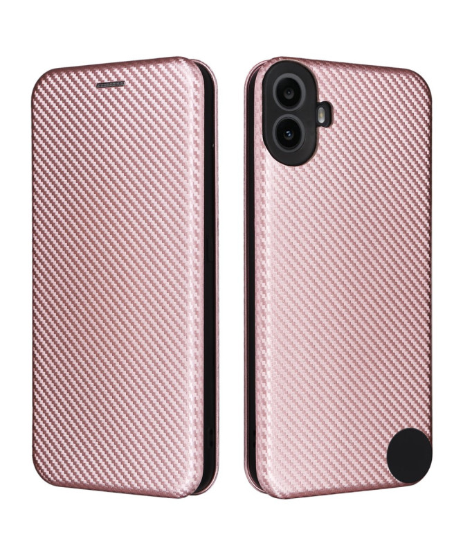 Flip Cover Nothing CMF Phone 1 design fibre de carbone