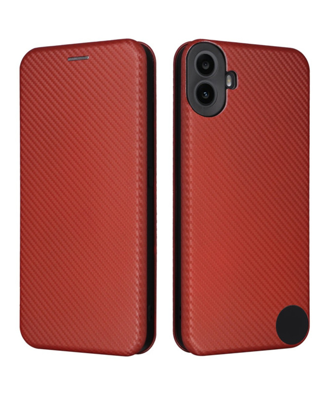 Flip Cover Nothing CMF Phone 1 design fibre de carbone