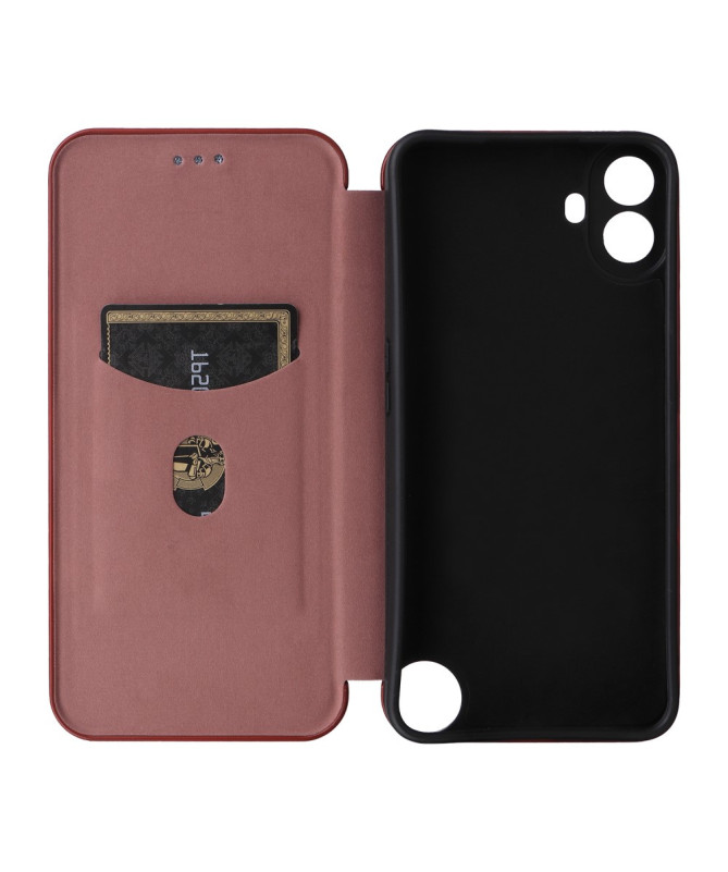 Flip Cover Nothing CMF Phone 1 design fibre de carbone