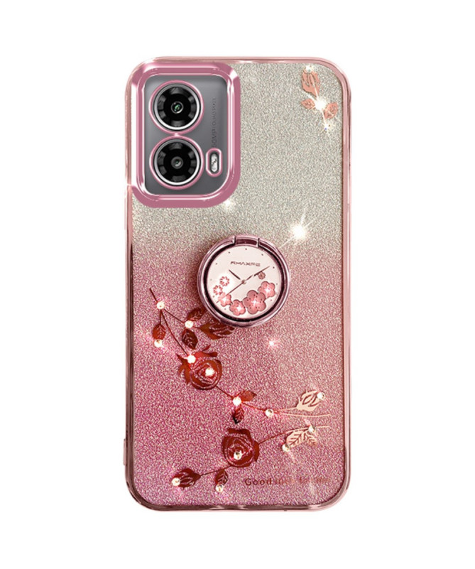 Coque Motorola Edge 50 Fusion Glamour Glitz avec Anneau