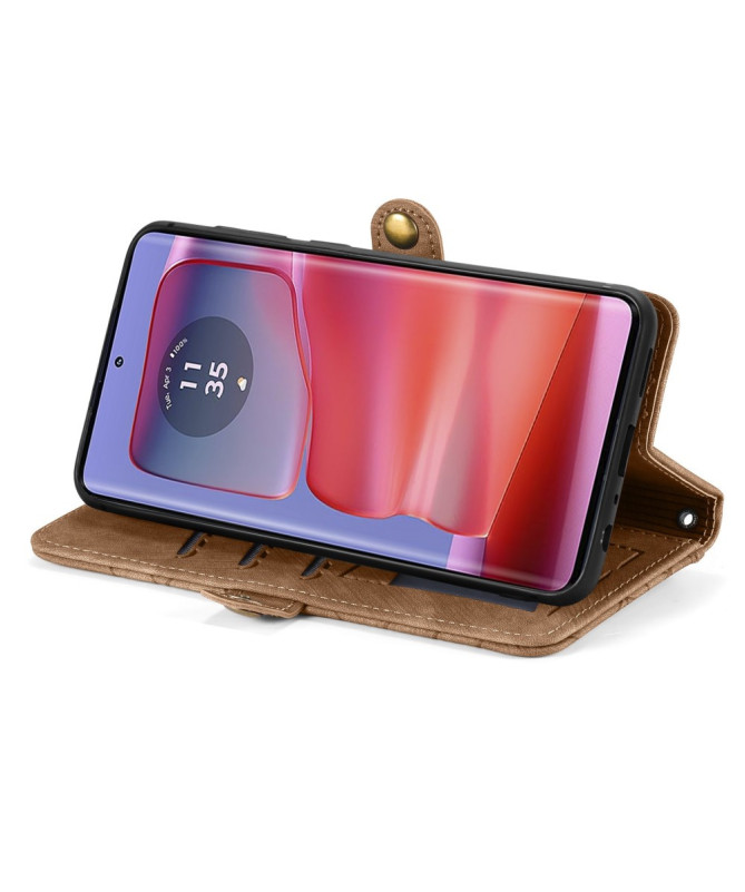 Housse Motorola Edge 50 Fusion Geometry avec Fermeture Éclair