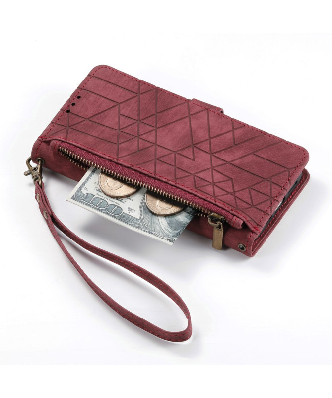 Housse Motorola Edge 50 Fusion Geometry avec Fermeture Éclair