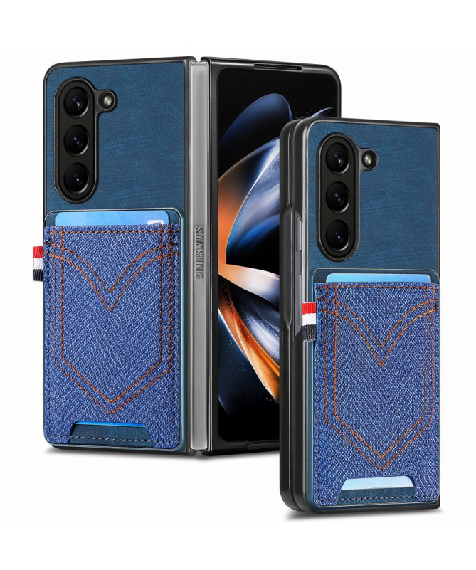 Coque Samsung Galaxy Z Fold 6 Texturée Denim