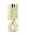 Coque iPhone 14 Pro Max Hakuna Matata avec Lanière Perles – Vert Chéri