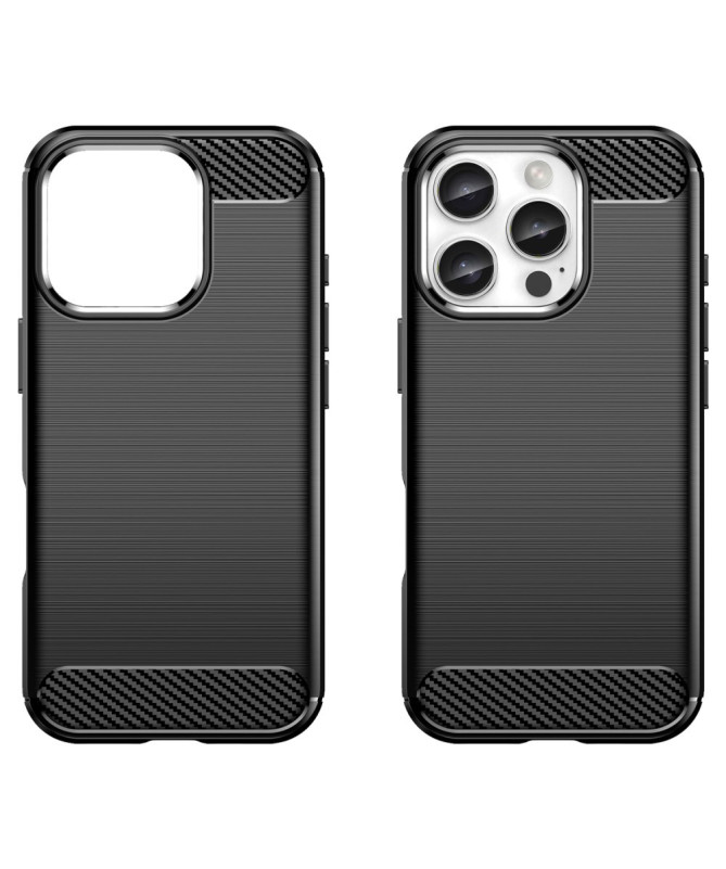 Coque iPhone 16 Pro effet brossé silicone